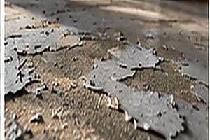 Peeling DIY coating swatch