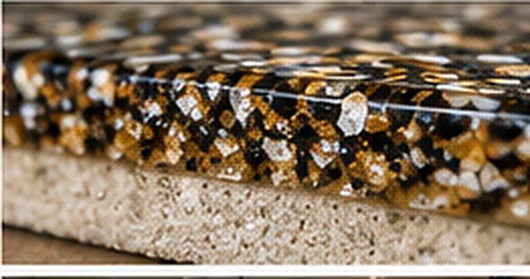Macro cross section of a thick flake epoxy coating edge